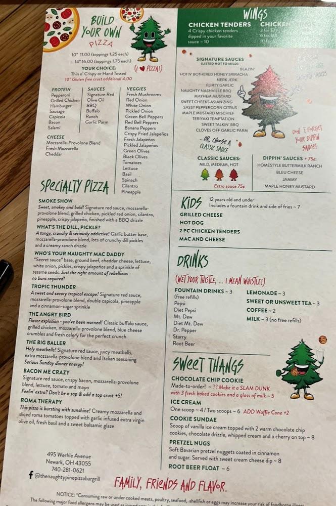 Naughty Pine Pizza Bar & Grill  Menu image 3